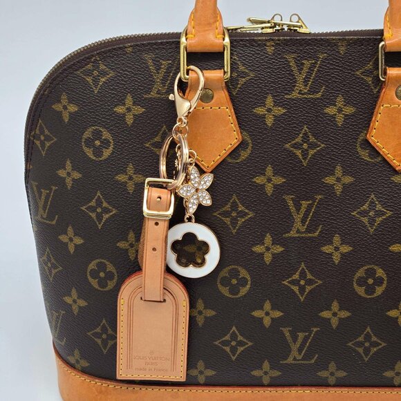 Authentic Louis Vuitton Luggage Tag with Unbranded Keycharm, Keychain 15-120825 - Picture 1 of 8